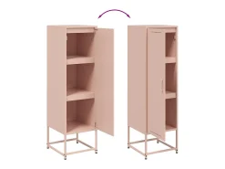 Aparador buffet cómoda armario mueble organizador cocina salón salón alto 36 x 39 x 123 cm acero rosa 02_0035156