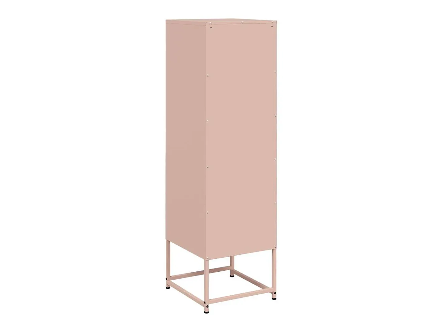 Aparador buffet cómoda armario mueble organizador cocina salón salón alto 36 x 39 x 123 cm acero rosa 02_0035156