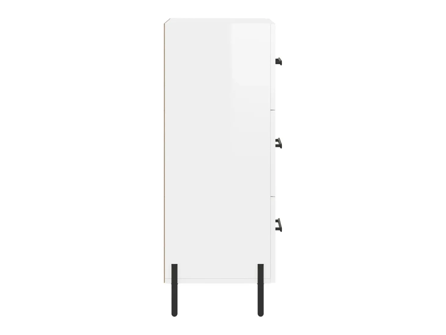 Aparador buffet cómoda armario mueble organizador cocina salón brillante 34,5 x 34 x 90 cm madera contrachapada blanco 02_0030627