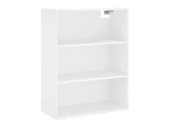 Aparador buffet cómoda armario mueble organizador cocina salón salón alto 69,5 x 34 x 180 cm madera contrachapada blanco 02_0032547