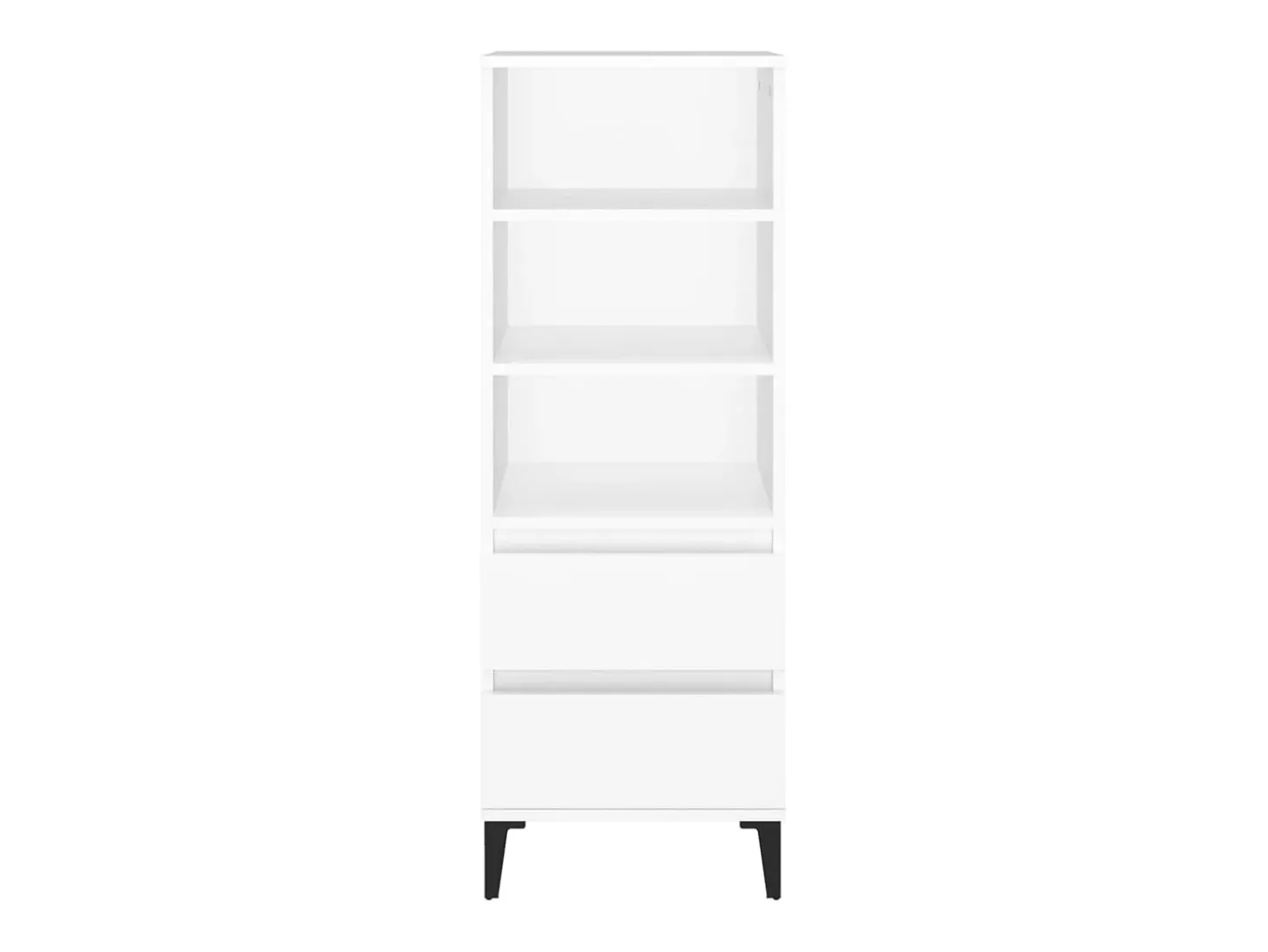 Aparador buffet cómoda armario mueble organizador cocina salón salón alto 40 x 36 x 110 cm madera contrachapada blanco 02_0032443