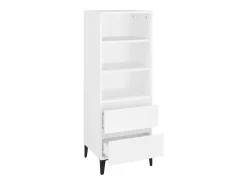 Aparador buffet cómoda armario mueble organizador cocina salón salón alto 40 x 36 x 110 cm madera contrachapada blanco 02_0032443