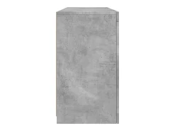 Aparador buffet cómoda armario mueble organizador cocina salón salón con luces LED 142,5 x 37 x 67 cm gris 02_0029976