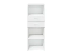 Aparador buffet cómoda armario mueble organizador cocina salón salón alto 45 x 42,5 x 124 cm madera contrachapada blanco 02_0032455