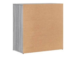 Aparador buffet cómoda armario unidad de almacenamiento organizador cocina salón salón Sonoma 79 x 38 x 80 cm madera contrachapada gris 02_0036526