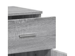 Aparador buffet cómoda armario unidad de almacenamiento organizador cocina salón salón Sonoma 79 x 38 x 80 cm madera contrachapada gris 02_0036526