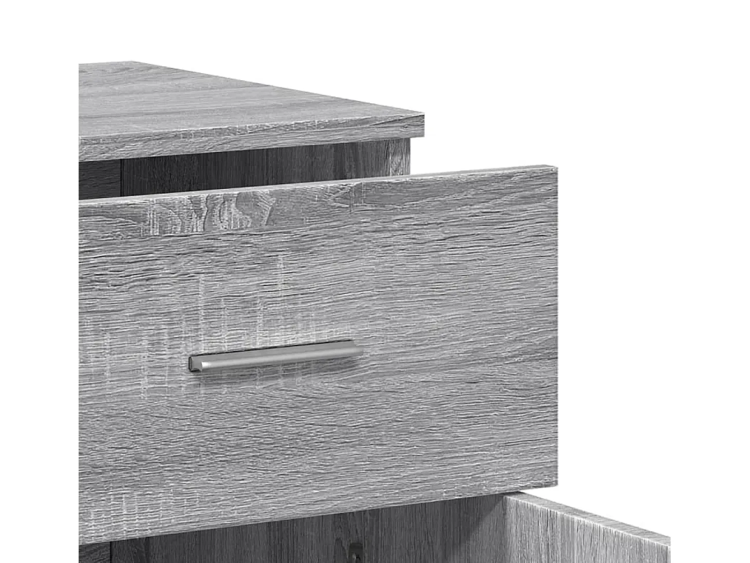 Aparador buffet cómoda armario unidad de almacenamiento organizador cocina salón salón Sonoma 79 x 38 x 80 cm madera contrachapada gris 02_0036526