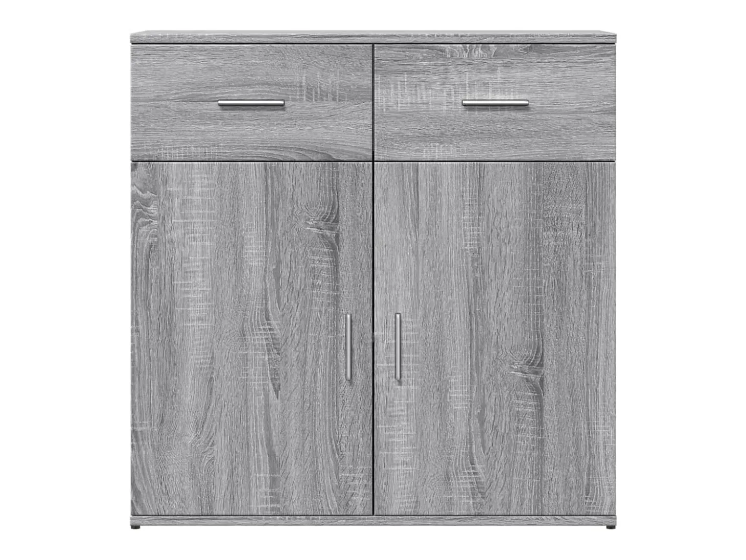 Aparador buffet cómoda armario unidad de almacenamiento organizador cocina salón salón Sonoma 79 x 38 x 80 cm madera contrachapada gris 02_0036526