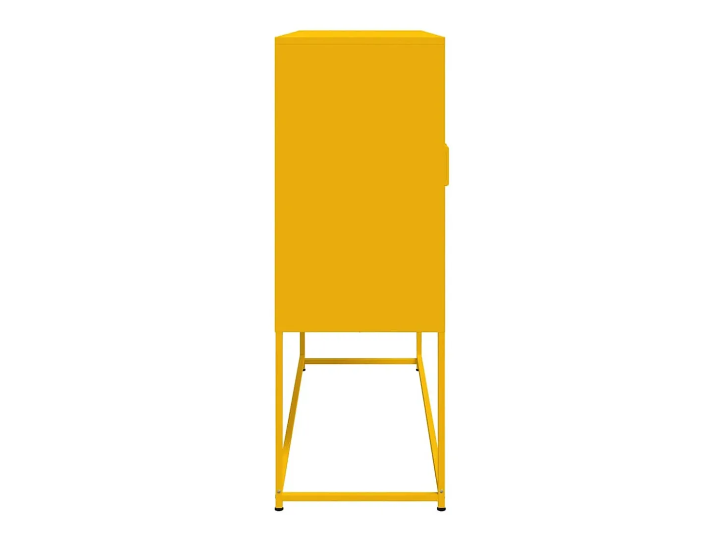 Aparador buffet cómoda armario mueble organizador cocina salón salón alto amarillo mostaza 100,5 x 39 x 107 cm acero Amarillo 02_0034730