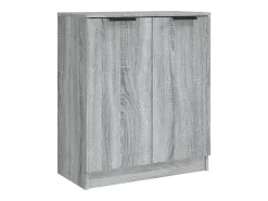 Aparador buffet cómoda armario unidad de almacenamiento organizador cocina salón salón juego de 2 sonoma 60 x 30 x 70 cm madera contrachapada gris 02_0036953
