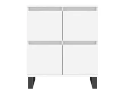 Aparador buffet cómoda gabinete unidad de almacenamiento organizador cocina salón sala de estar 3 piezas madera contrachapada blanco 02_0037001