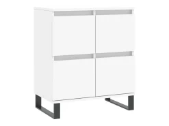 Aparador buffet cómoda gabinete unidad de almacenamiento organizador cocina salón sala de estar 3 piezas madera contrachapada blanco 02_0037001