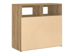 Aparador buffet cómoda gabinete unidad de almacenamiento organizador cocina sala de estar con luces LED hecho a mano madera contrachapada Roble artesanal 02_0029865