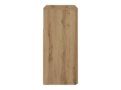 Aparador buffet cómoda gabinete unidad de almacenamiento organizador cocina sala de estar con luces LED hecho a mano madera contrachapada Roble artesanal 02_0029865