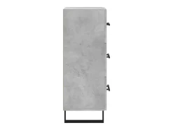 Aparador buffet cómoda mueble mueble de almacenaje organizador cocina salón salón 34,5 x 34 x 90 cm madera contrachapada gris 02_0031881