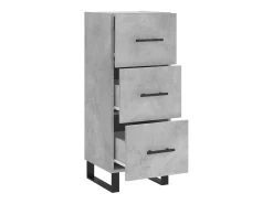 Aparador buffet cómoda mueble mueble de almacenaje organizador cocina salón salón 34,5 x 34 x 90 cm madera contrachapada gris 02_0031881
