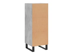 Aparador buffet cómoda mueble mueble de almacenaje organizador cocina salón salón 34,5 x 34 x 90 cm madera contrachapada gris 02_0031881