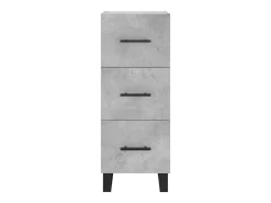 Aparador buffet cómoda mueble mueble de almacenaje organizador cocina salón salón 34,5 x 34 x 90 cm madera contrachapada gris 02_0031881