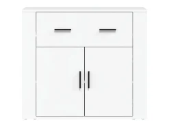 Aparador buffet cómoda mueble mueble de almacenamiento organizador cocina salón salón 80 x 33 x 70 cm madera contrachapada blanco 02_0030511
