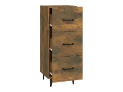 Aparador buffet cómoda mueble mueble de almacenaje organizador cocina salón salón 34,5 x 34 x 90 cm madera contrachapada marrón 02_0030892