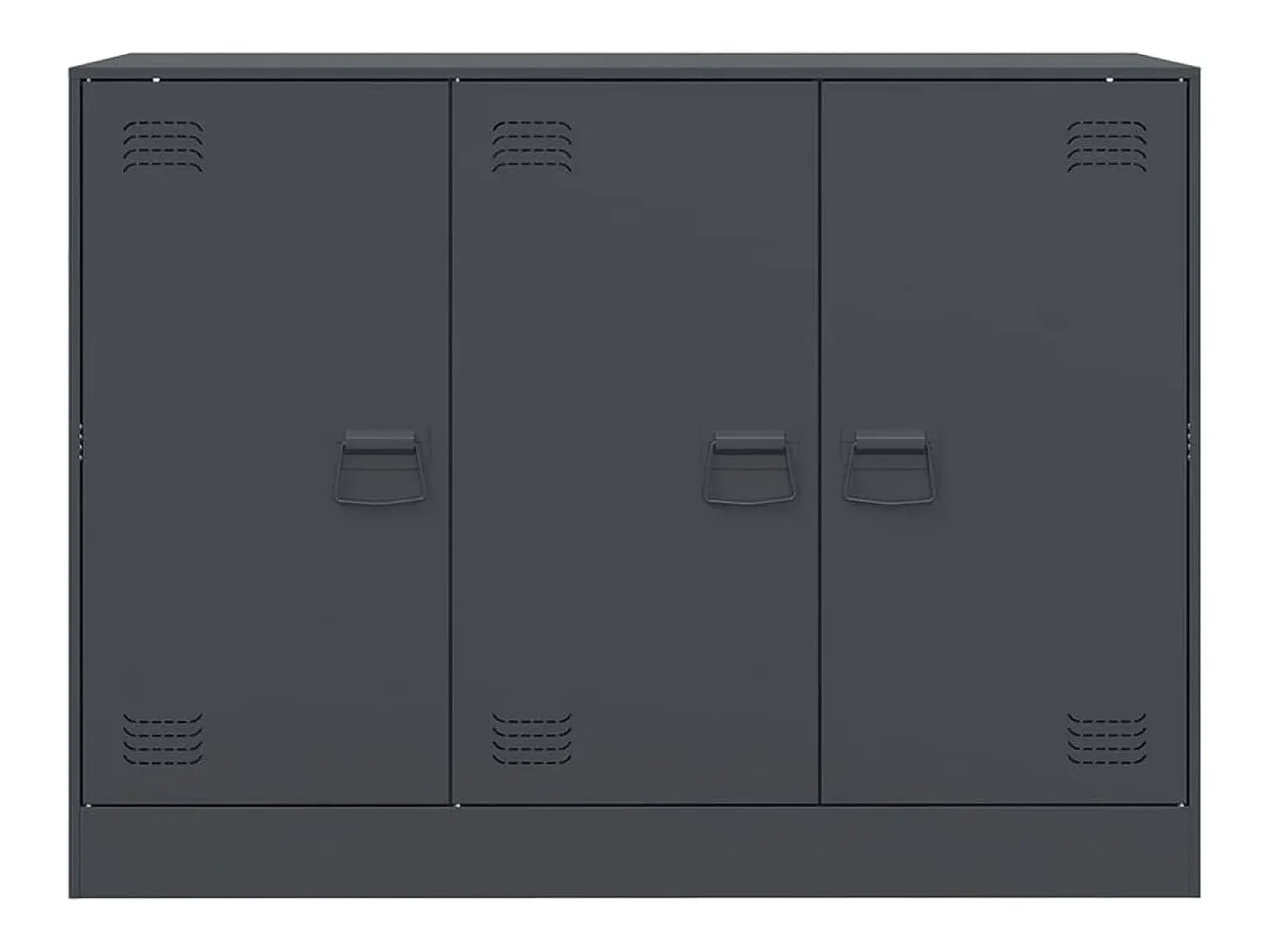 Aparador buffet cómoda mueble mueble de almacenaje organizador cocina salón salón 99 x 39 x 73 cm acero antracita 02_0029714