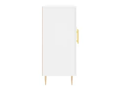 Aparador buffet cómoda mueble mueble de almacenaje organizador cocina salón salón 90 x 34 x 80 cm madera contrachapada blanco 02_0030532