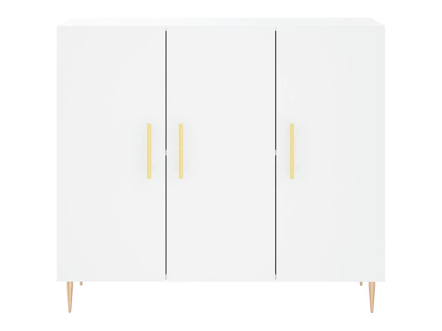 Aparador buffet cómoda mueble mueble de almacenaje organizador cocina salón salón 90 x 34 x 80 cm madera contrachapada blanco 02_0030532