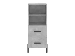 Aparador buffet cómoda mueble mueble de almacenaje organizador cocina salón salón 34,5 x 34 x 90 cm madera contrachapada gris 02_0031916
