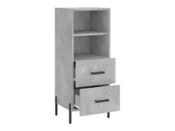 Aparador buffet cómoda mueble mueble de almacenaje organizador cocina salón salón 34,5 x 34 x 90 cm madera contrachapada gris 02_0031916