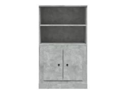 Aparador buffet cómoda mueble mueble de almacenaje organizador cocina salón salón alto 60 x 35,5 x 103,5 cm madera contrachapada gris 02_0034454
