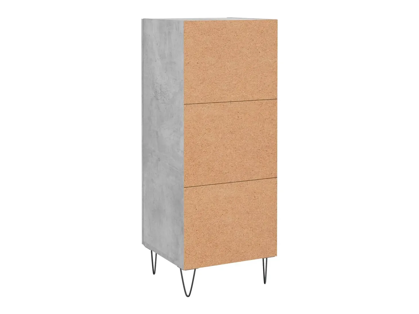 Aparador buffet cómoda mueble mueble de almacenamiento organizador cocina salón salón 34,5 x 34 x 90 cm madera contrachapada gris 02_0031887