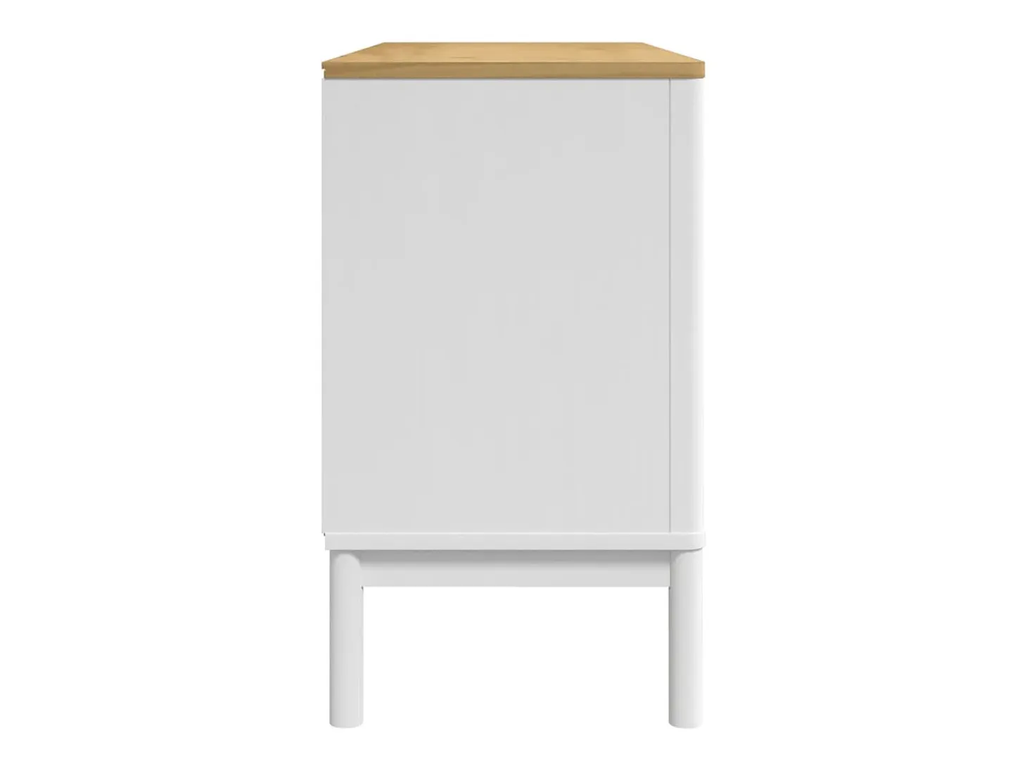 Aparador buffet cómoda mueble almacenaje organizador cocina salón salón FLORO 114 x 43 x 74 cm madera maciza de pino blanco 02_0031756