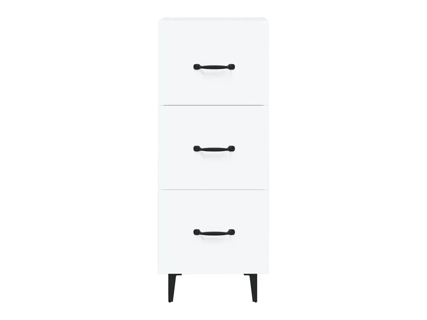 Aparador buffet cómoda mueble mueble de almacenaje organizador cocina salón salón 34,5 x 34 x 90 cm madera contrachapada blanco 02_0030248