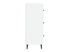 Aparador buffet cómoda mueble mueble de almacenaje organizador cocina salón salón 34,5 x 34 x 90 cm madera contrachapada blanco 02_0030248