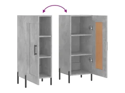 Aparador buffet cómoda mueble mueble de almacenaje organizador cocina salón salón 34,5 x 34 x 90 cm madera contrachapada gris 02_0031890