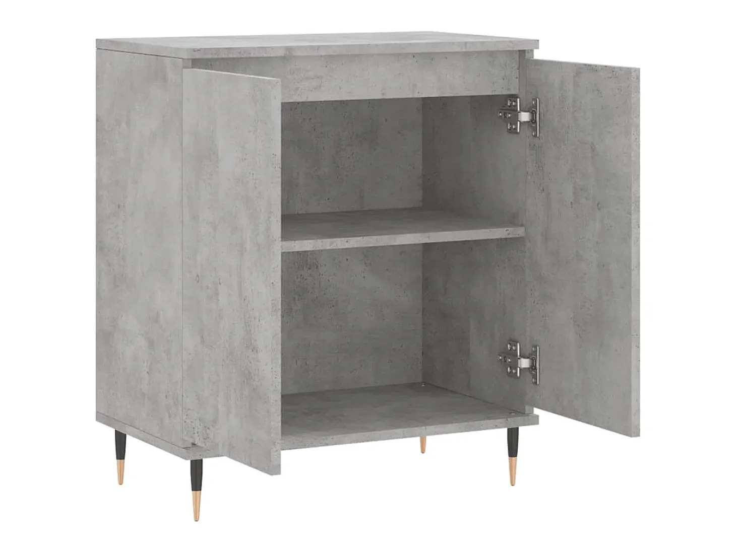 Aparador buffet cómoda mueble mueble de almacenaje organizador cocina salón salón 60 x 35 x 70 cm madera contrachapada gris 02_0031989