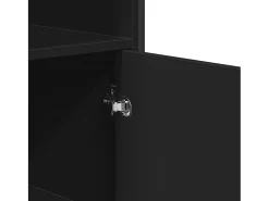 Aparador buffet cómoda mueble mueble de almacenaje organizador cocina salón salón alto 79,5 x 35,5 x 137,5 cm madera contrachapada negra 02_0035129