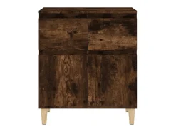 Aparador buffet cómoda mueble mueble de almacenamiento organizador cocina salón salón 60 x 35 x 70 cm madera contrachapada marrón 02_0030977