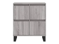 Aparador buffet cómoda mueble unidad de almacenamiento organizador cocina salón salón 3 piezas madera contrachapada Sonoma gris 02_0037175
