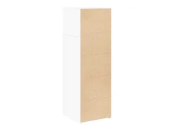 Aparador buffet cómoda mueble mueble de almacenaje organizador cocina salón salón alto 40 x 42,5 x 124 cm madera contrachapada blanco 02_0032449