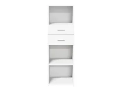 Aparador buffet cómoda mueble mueble de almacenaje organizador cocina salón salón alto 40 x 42,5 x 124 cm madera contrachapada blanco 02_0032449
