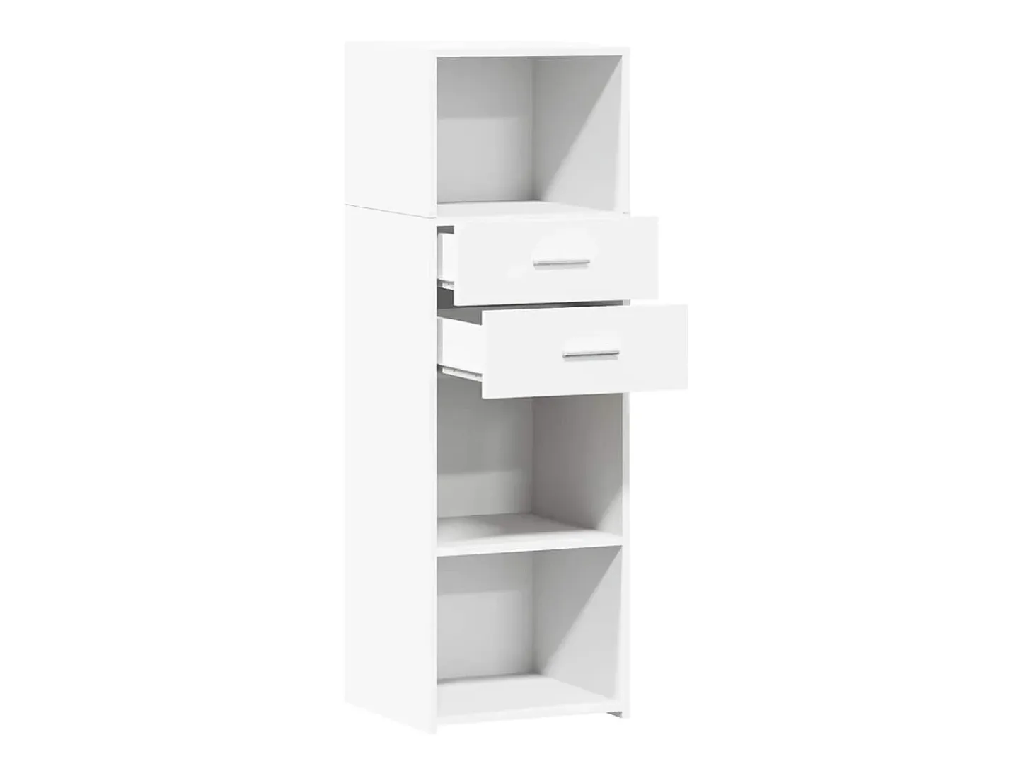 Aparador buffet cómoda mueble mueble de almacenaje organizador cocina salón salón alto 40 x 42,5 x 124 cm madera contrachapada blanco 02_0032449
