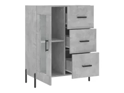 Aparador buffet cómoda mueble mueble de almacenaje organizador cocina salón salón 69,5 x 34 x 90 cm madera contrachapada gris 02_0032049