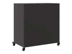Aparador buffet cómoda mueble mueble de almacenaje organizador cocina salón salón 68,5 x 39 x 72 cm acero negro 02_0036018