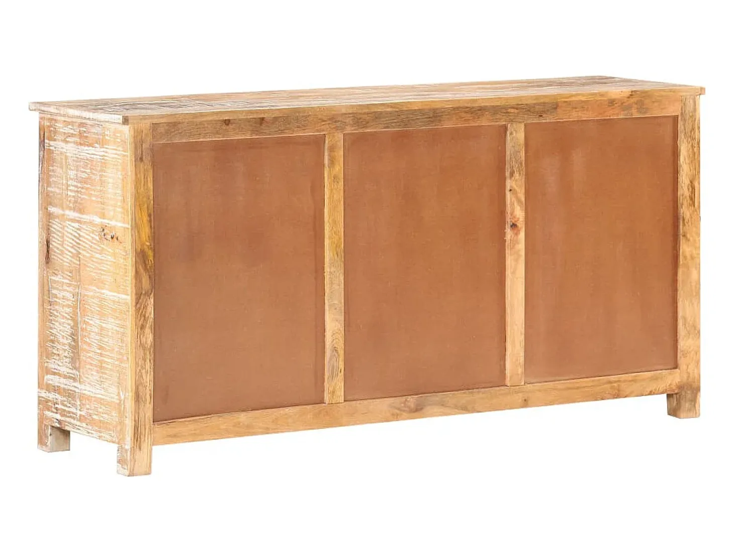 Aparador buffet cómoda mueble mueble de almacenaje organizador cocina salón salón 151 x 40 x 75 cm madera de acacia en bruto multicolor 02_0029556