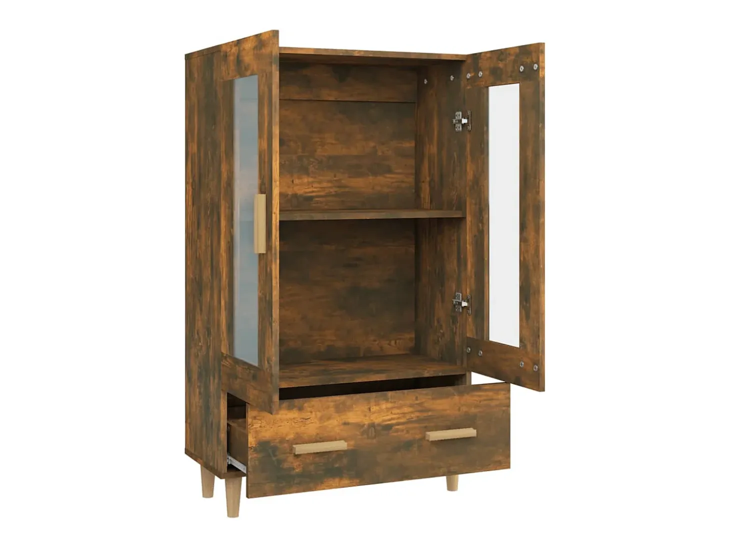 Aparador buffet cómoda mueble mueble de almacenaje organizador cocina salón salón alto 70 x 31 x 115 cm madera contrachapada marrón 02_0033553