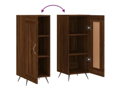 Aparador buffet cómoda mueble mueble de almacenamiento organizador cocina salón salón 34,5 x 34 x 90 cm madera contrachapada marrón 02_0031236