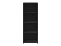 Aparador buffet cómoda mueble mueble de almacenamiento organizador cocina salón salón alto 45 x 41 x 124 cm madera contrachapada negro 02_0034928