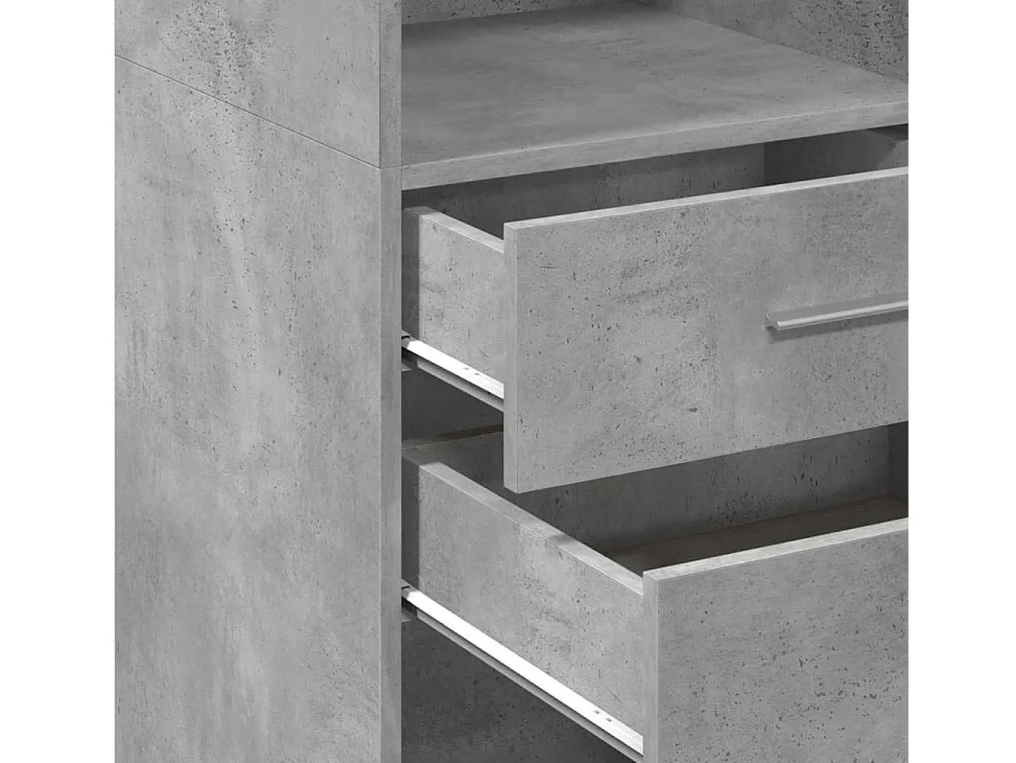 Aparador buffet cómoda mueble mueble de almacenamiento organizador cocina salón salón alto 30 x 42,5 x 124 cm madera contrachapada gris 02_0034235