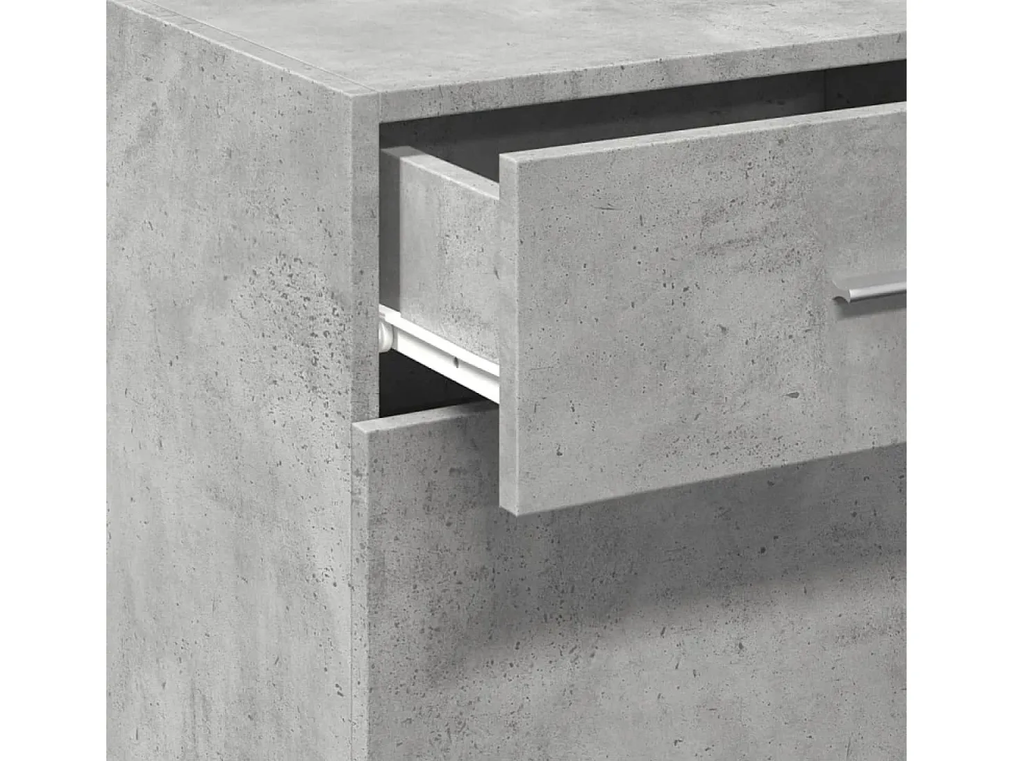 Aparador buffet cómoda mueble mueble de almacenamiento organizador cocina salón salón 50 x 42,5 x 93 cm madera contrachapada gris 02_0031946